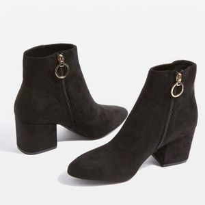 👍6 for 20👍▪️topshop suede booties▪️black heeled ankle boots